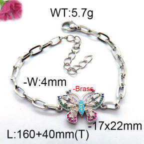 Fashion Brass Bracelet  F6B4004289bvpl-J45
