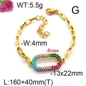 Fashion Brass Bracelet  F6B4004293bhva-J45