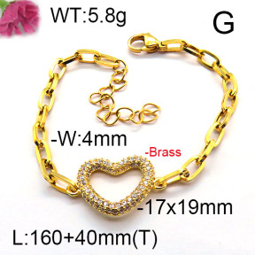 Fashion Brass Bracelet  F6B4004296bhva-J45