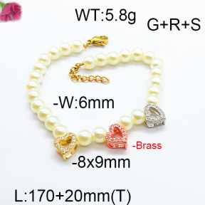 Fashion Brass Bracelet  F6B300169ahlv-J39