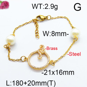 Fashion Brass Bracelet  F6B404286bhva-J39