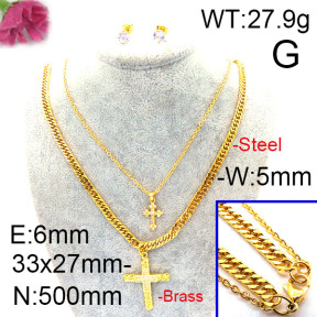 Fashion Brass Necklace  F6S002504biib-J48