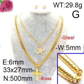 Fashion Brass Necklace  F6S002505biib-J48