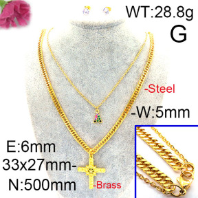 Fashion Brass Necklace  F6S002506biib-J48