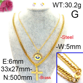Fashion Brass Necklace  F6S002507biib-J48