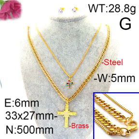 Fashion Brass Necklace  F6S002509biib-J48