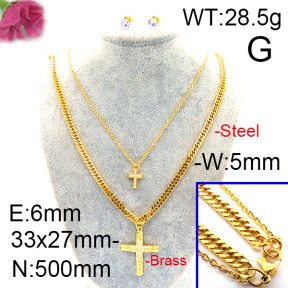 Fashion Brass Necklace  F6S002510biib-J48