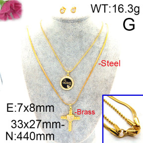 Fashion Brass Necklace  F6S002520vina-J48