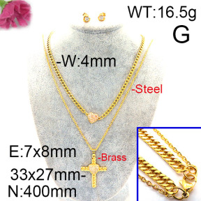 Fashion Brass Necklace  F6S002521vina-J48