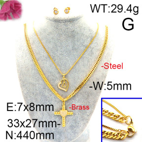 Fashion Brass Necklace  F6S002522vina-J48