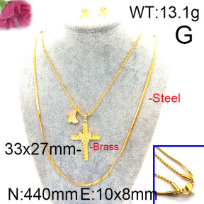Fashion Brass Necklace  F6S002524vina-J48
