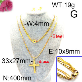 Fashion Brass Necklace  F6S002525vina-J48