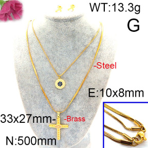 Fashion Brass Necklace  F6S002526vina-J48