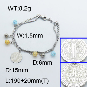 SS Bracelet  3B4002445bbov-350