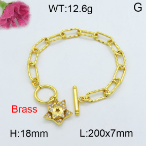 Fashion Brass Bracelet  F3B403812vhha-J22