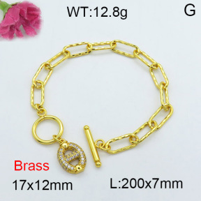 Fashion Brass Bracelet  F3B403814vhha-J22