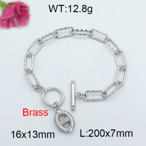 Fashion Brass Bracelet  F3B403815vhha-J22