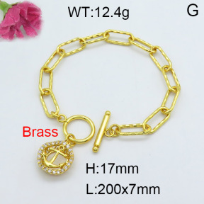 Fashion Brass Bracelet  F3B403822vhha-J22