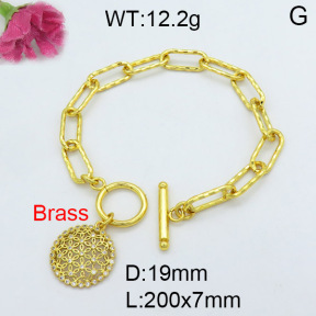 Fashion Brass Bracelet  F3B403828vhha-J22