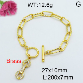 Fashion Brass Bracelet  F3B403840vhha-J22