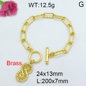 Fashion Brass Bracelet  F3B403842vhha-J22