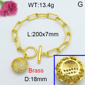 Fashion Brass Bracelet  F3B403846vhha-J22