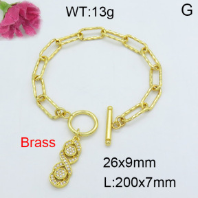 Fashion Brass Bracelet  F3B403848vhha-J22