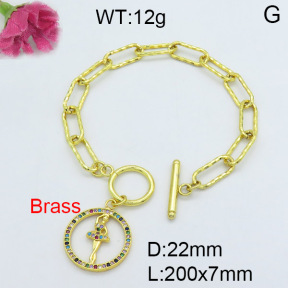 Fashion Brass Bracelet  F3B403854vhha-J22