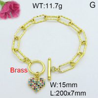 Fashion Brass Bracelet  F3B403856vhha-J22