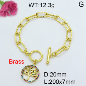 Fashion Brass Bracelet  F3B403857vhha-J22