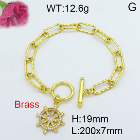 Fashion Brass Bracelet  F3B403860vhha-J22