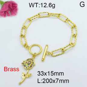 Fashion Brass Bracelet  F3B403864vhha-J22