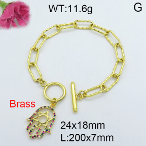 Fashion Brass Bracelet  F3B403867vhha-J22