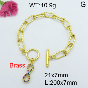 Fashion Brass Bracelet  F3B403871vhha-J22