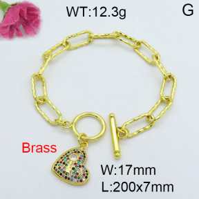 Fashion Brass Bracelet  F3B403872vhha-J22