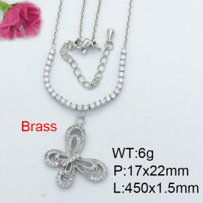 Fashion Brass Necklace  F3N402990bhil-J22