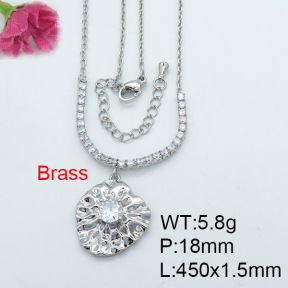 Fashion Brass Necklace  F3N403008bhil-J22