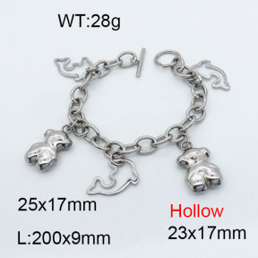 SS Bear Bracelets  TB3001459bhva-368