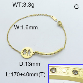 SS Bracelet  3B4002409vbmb-341