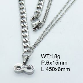 SS Necklace  3N4001505bvpl-706