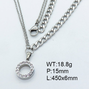 SS Necklace  3N4001507bhbl-706