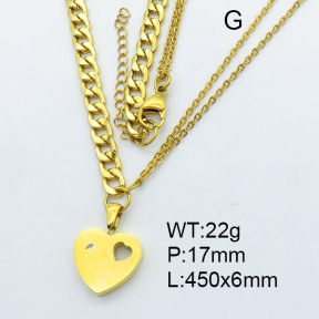 SS Necklace  3N4001510bhva-706