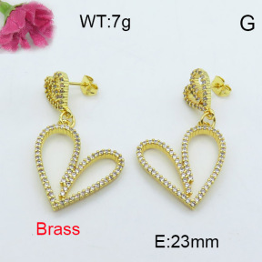 Fashion Brass Earrings  F3E402007aivb-J40