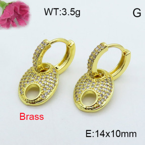 Fashion Brass Earrings  F3E402008vhnv-J40