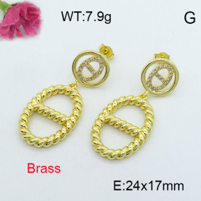 Fashion Brass Earrings  F3E402015vhnv-J40