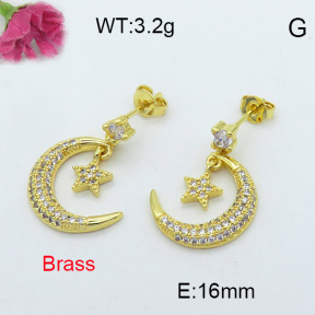 Fashion Brass Earrings  F3E402016vhnv-J40