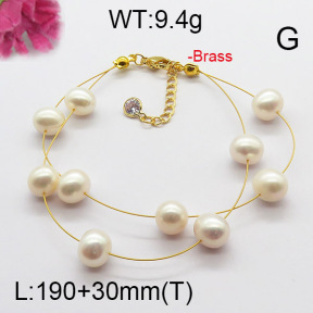 Fashion Brass Bracelet  F6B300479bkab-J123