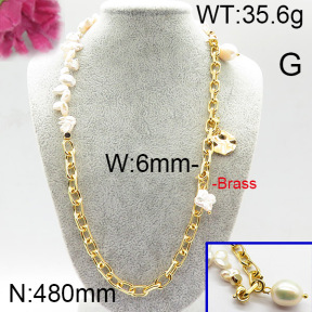 Fashion Brass Necklace  F6N300163amaa-J123