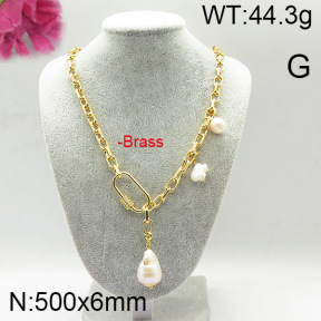 Fashion Brass Necklace  F6N300165albv-J123