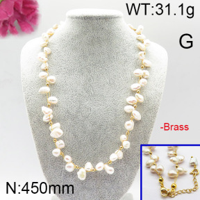Fashion Brass Necklace  F6N300167bnmb-J123